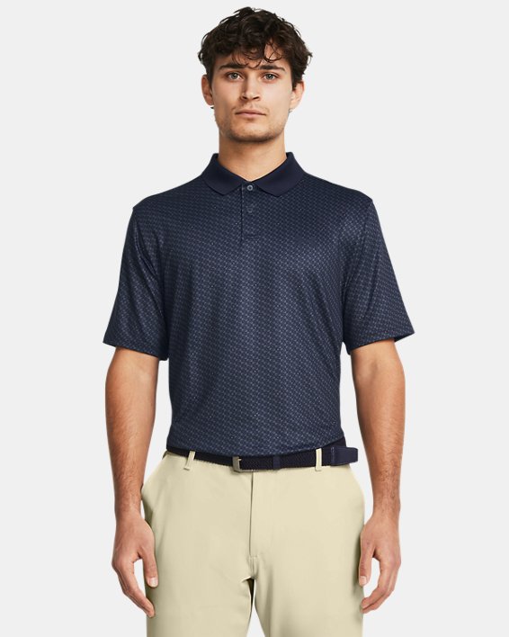 Men's UA Matchplay Printed Polo in Blue image number 0